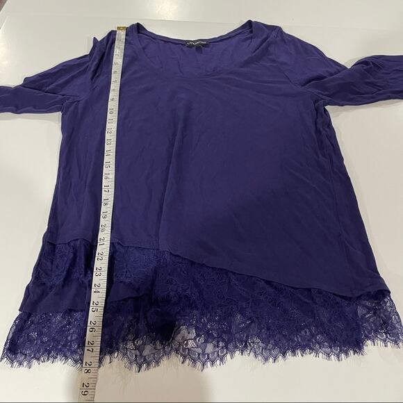 Lane‎ Bryant Purple Short Sleeve Scoop Neck Top Size 14/16 - Picture 9 of 9